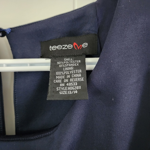 NUC TeezeMe navy blue dress, Size 13/14 - Picture 7 of 9